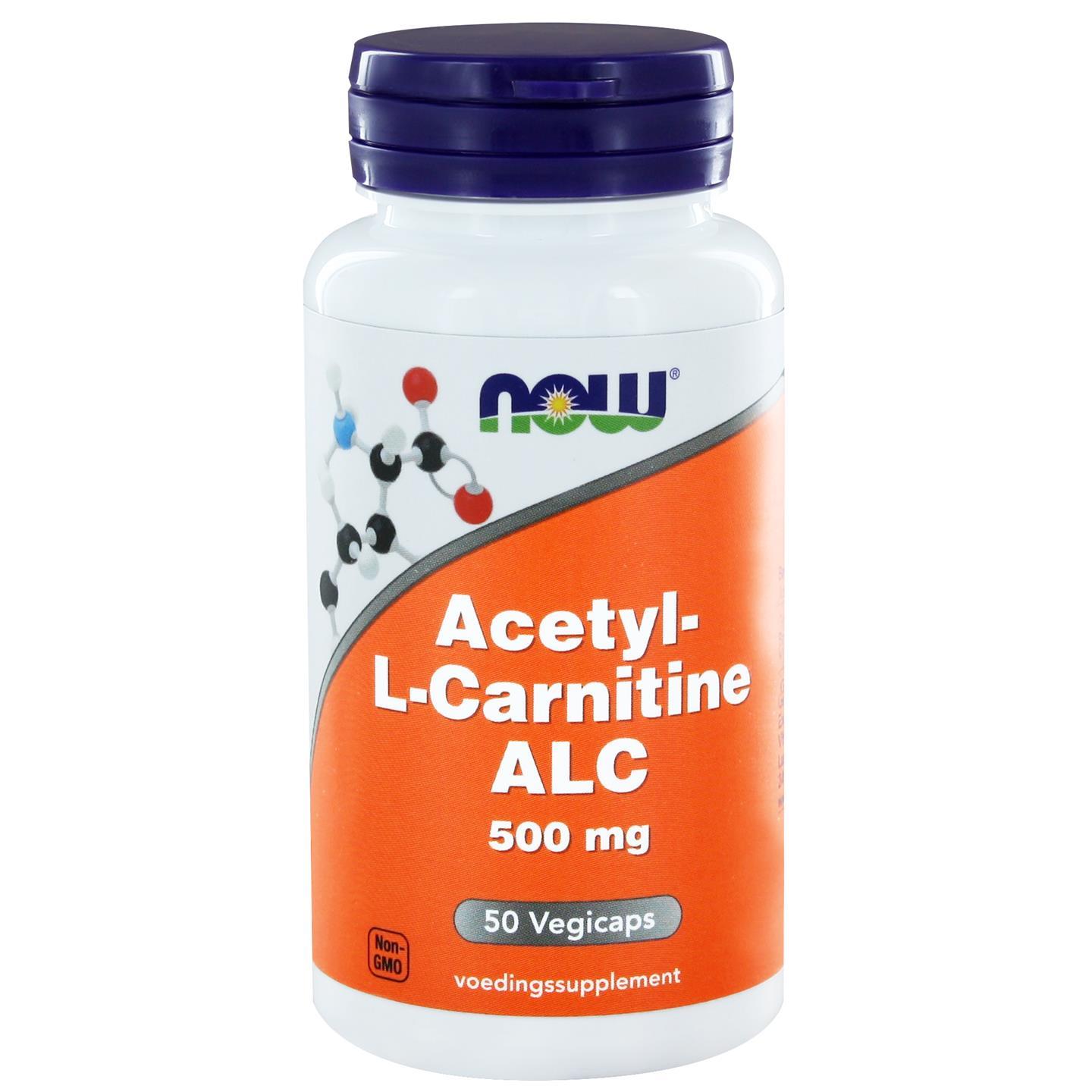 Image of Acétyle-L-Carnitine 500 mg (50 Veggie Caps) - Now Foods 