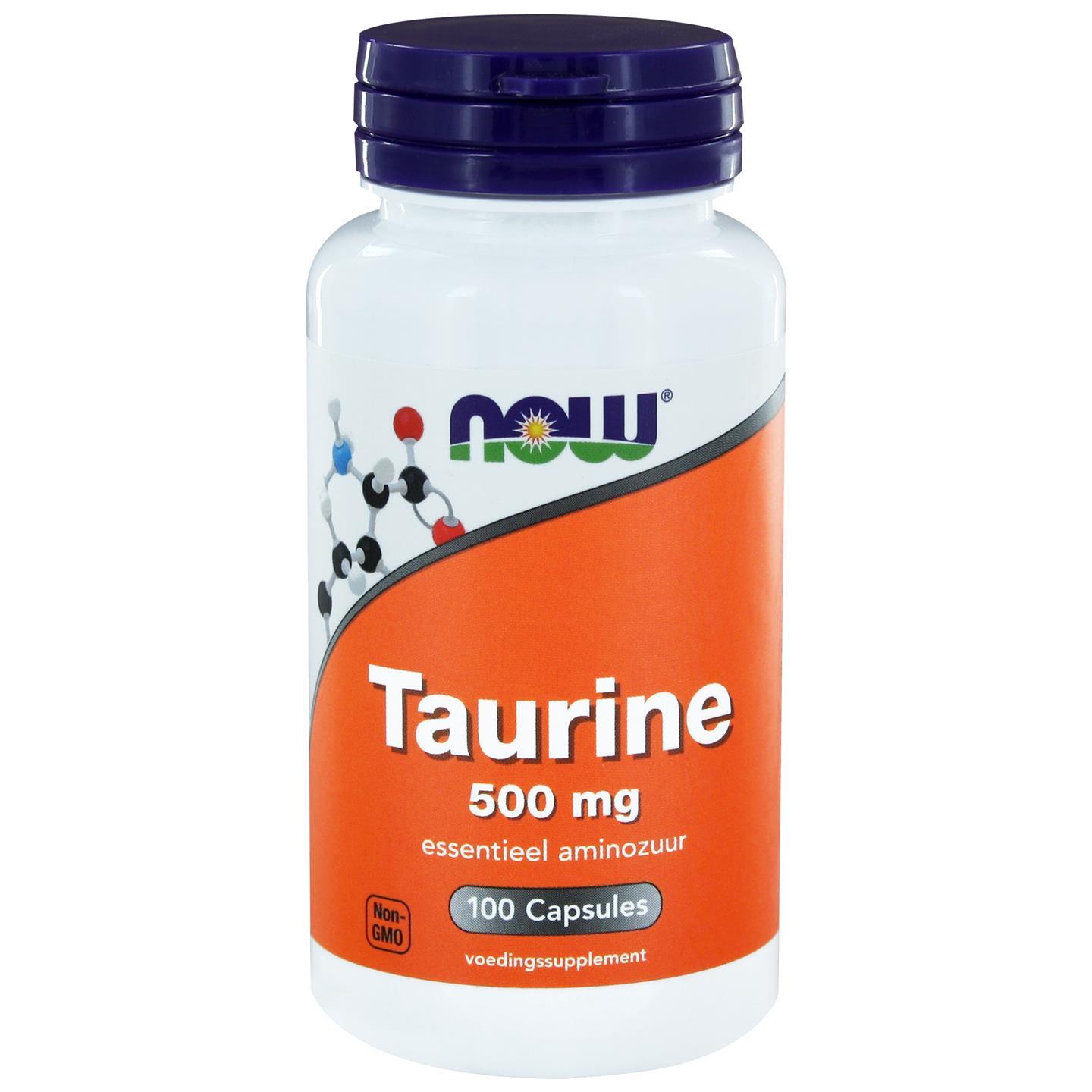 Image of Now Foods, Taurine 500 mg, 100 gélules