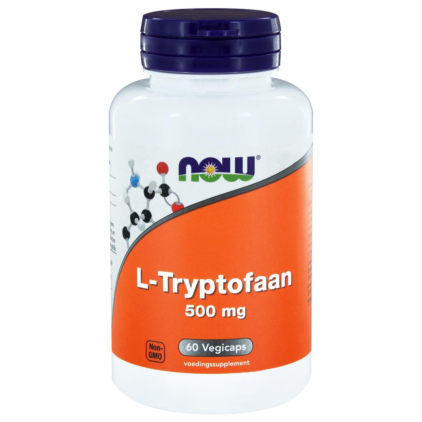 Image of Now Foods, L-tryptophane 500 mg, 60 capsules végé 