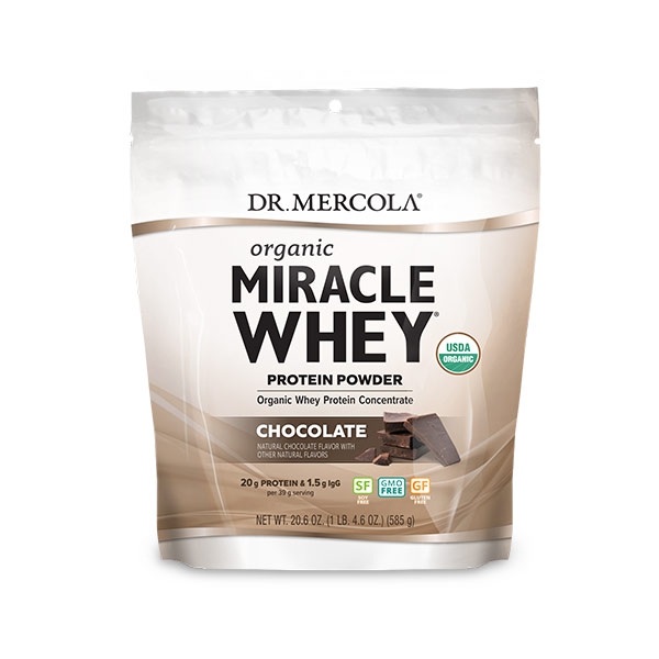 Image of Dr. Mercola, Miracle lactosérum, protéines en poudre, chocolat, 1 lb (454 g) 