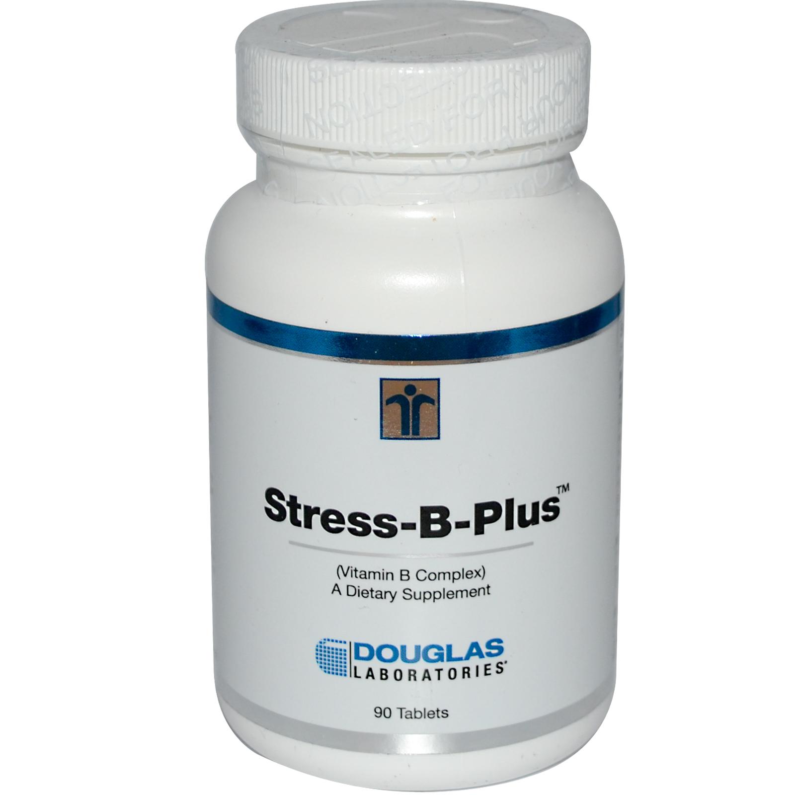 Image of Stress-B-Plus vitamines du complexe B (90 comprimés) - Douglas Laboratories 