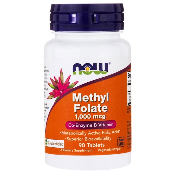 Image of Methyl Folate- 1.000 mcg (90 tablets) - Now Foods 