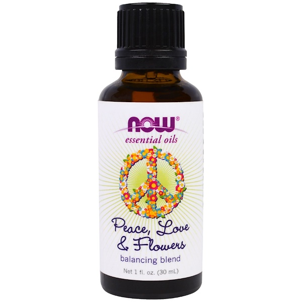 Image of Essential Oils- Peace- Love & Flowers- Balancing Blend (30 ml) - Now Foods 