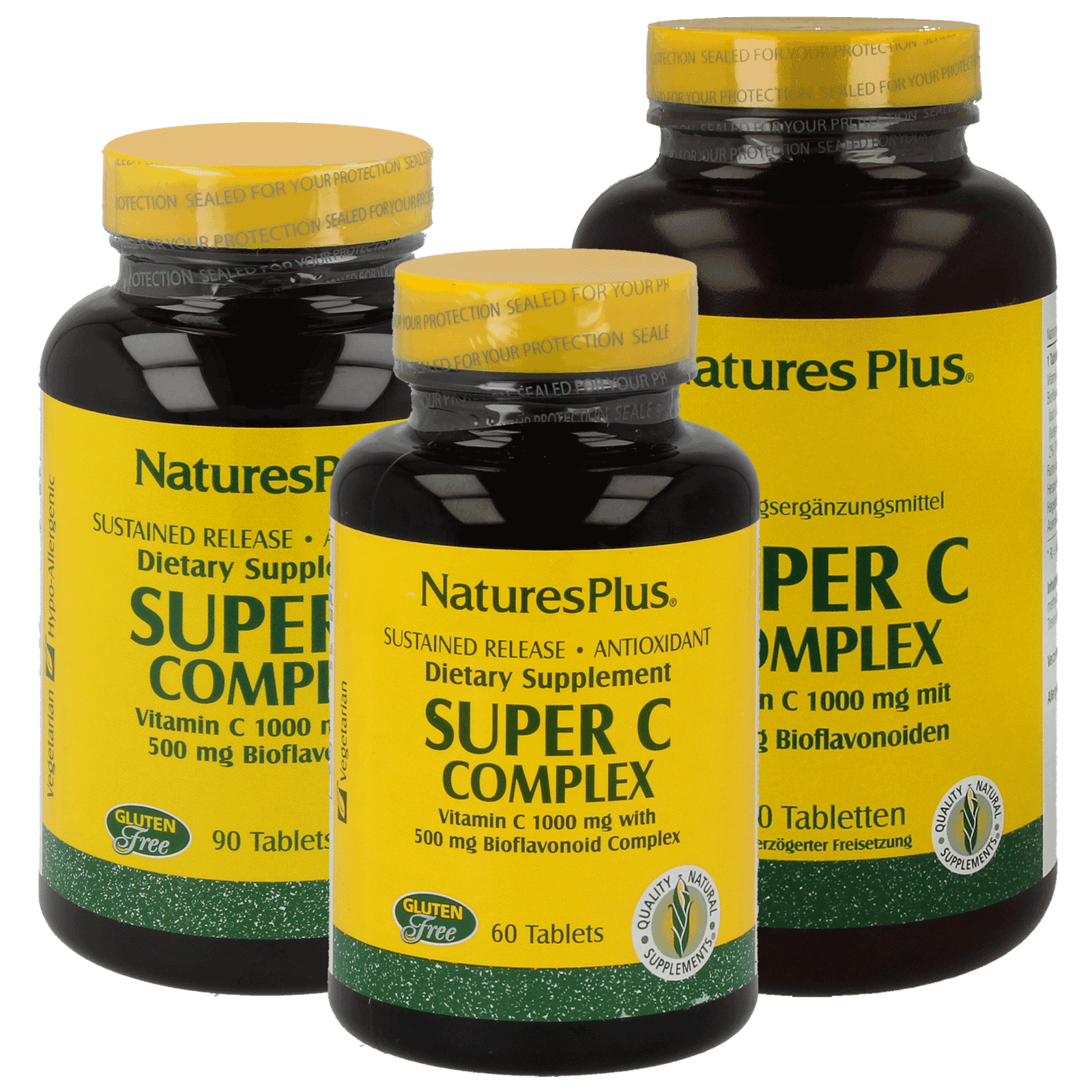 Image of Super C Complex 1.000 mg S/R (60 tablets) - Nature&apos;s Plus 