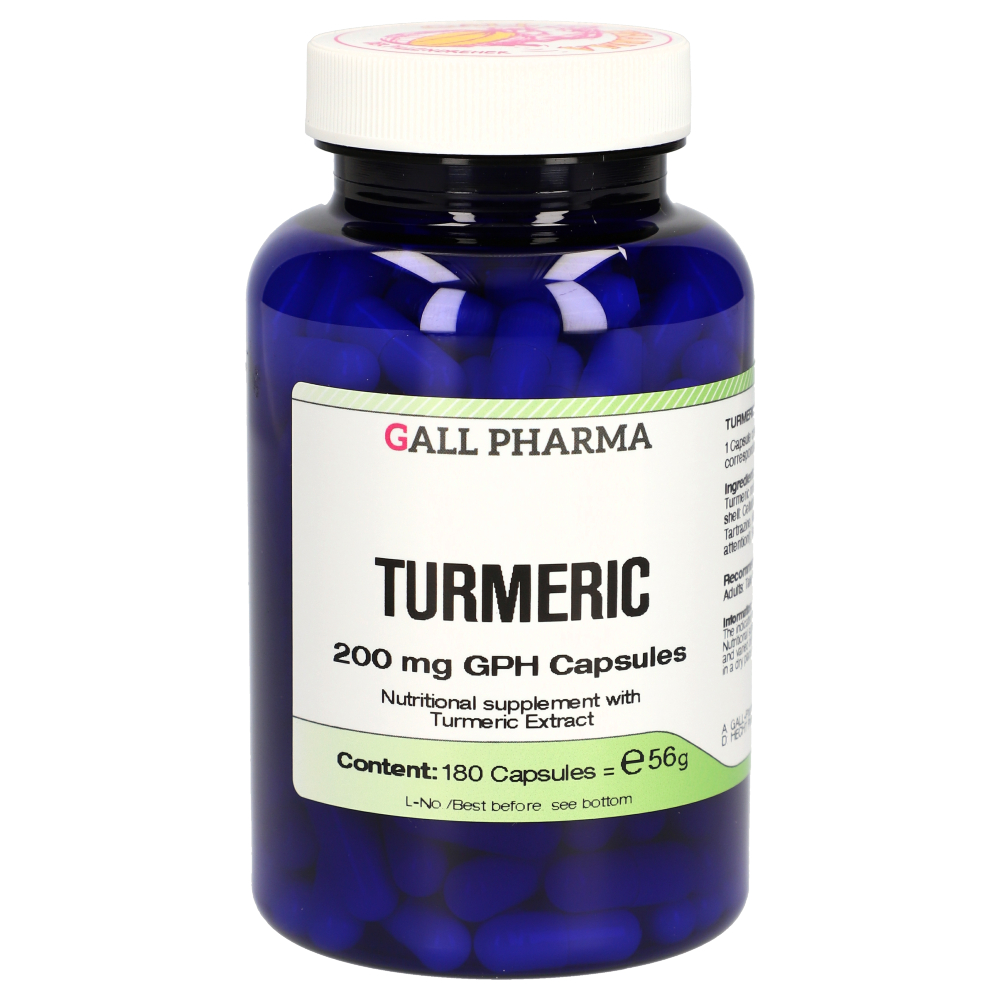 Image of Turmeric 200 mg GPH Capsules (180 Capsules) - Gall Pharma GmbH
