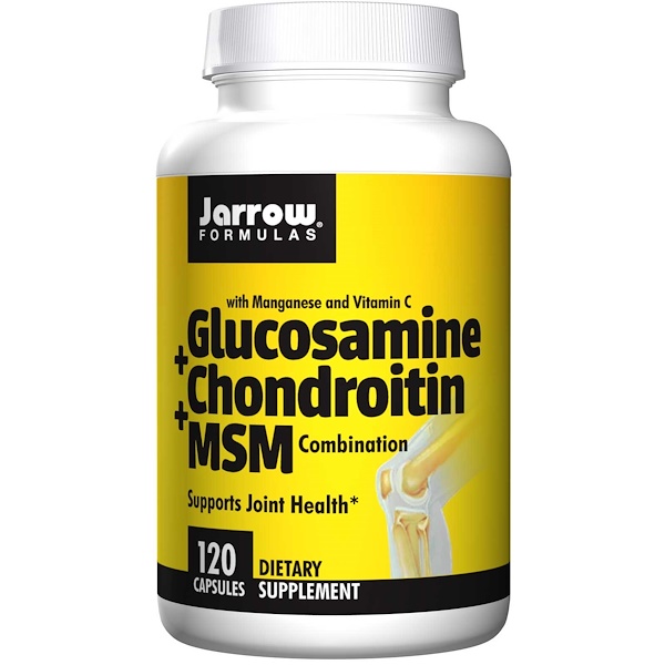 Image of Glucosamine + Chondroitin + MSM Combination (120 Capsules) - Jarrow Formulas 