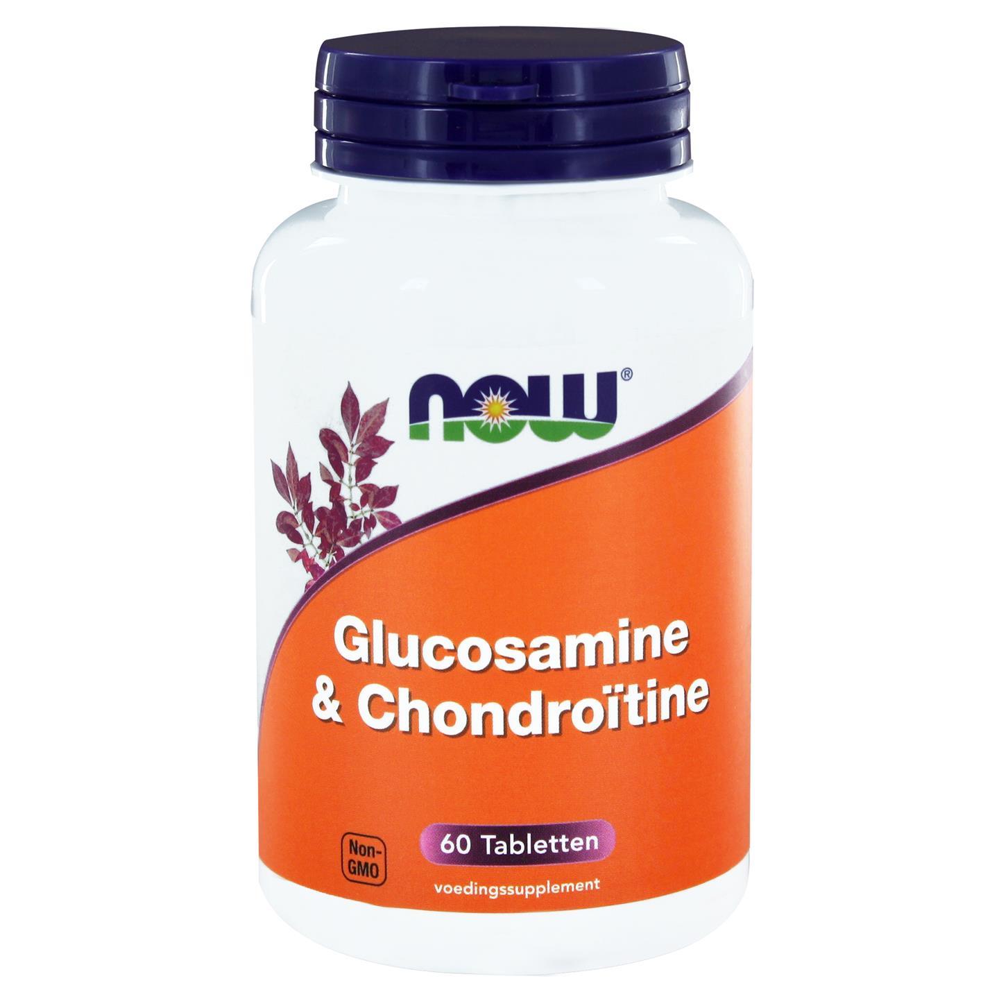 Image of Now Foods, Glucosamine & chondroïtine, 60 comprimés 