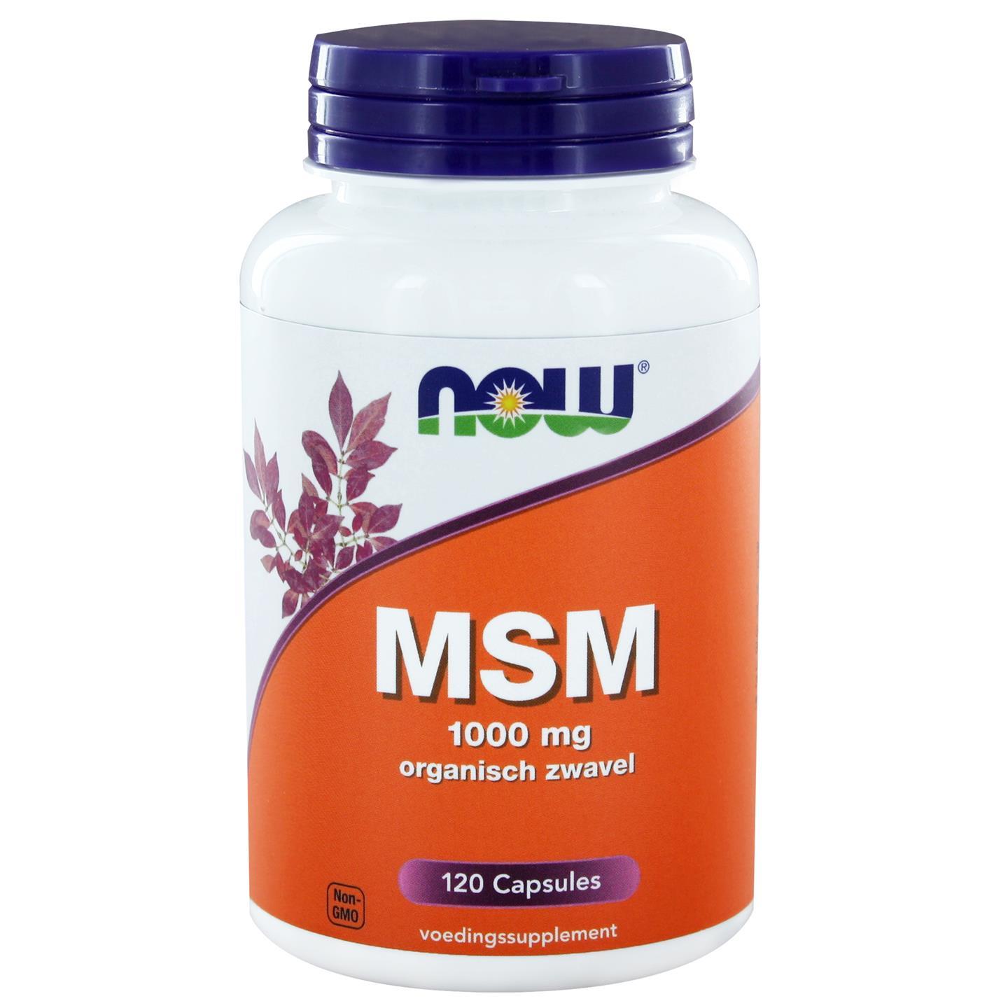 Image of Now Foods, MSM méthylsulfonylméthane 1000 mg, 120 gélules 