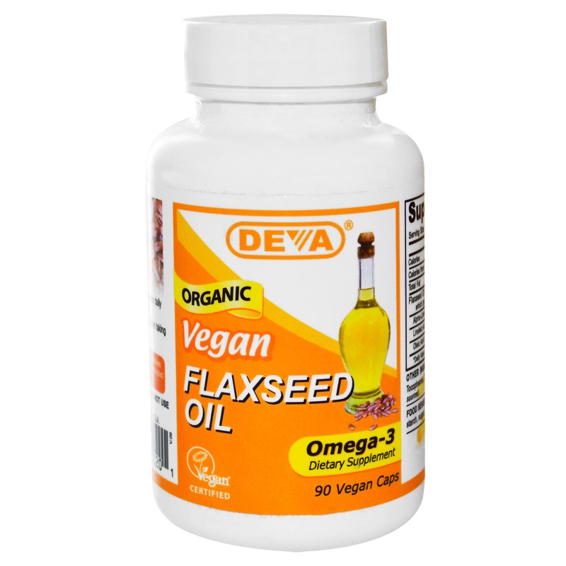 Image of Flaxseed Oil Vegan (90 Vegan Caps) - Deva 