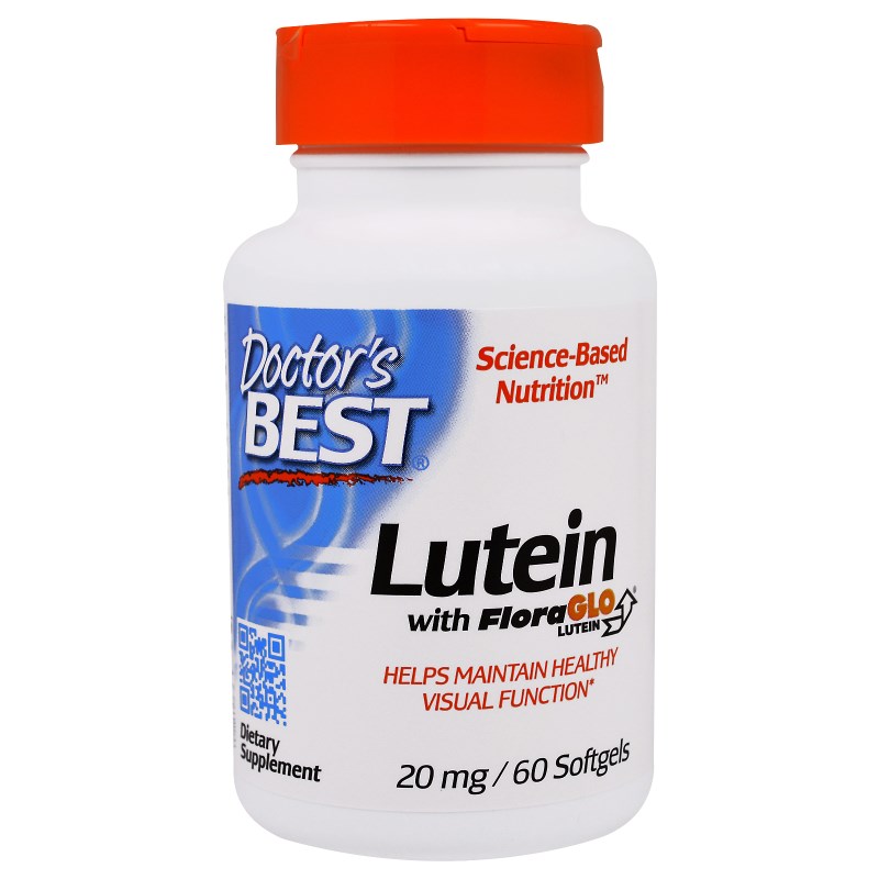 Image of Lutein with FloraGlo Lutein 20 mg (60 Softgels) - Doctor&apos;s Best 