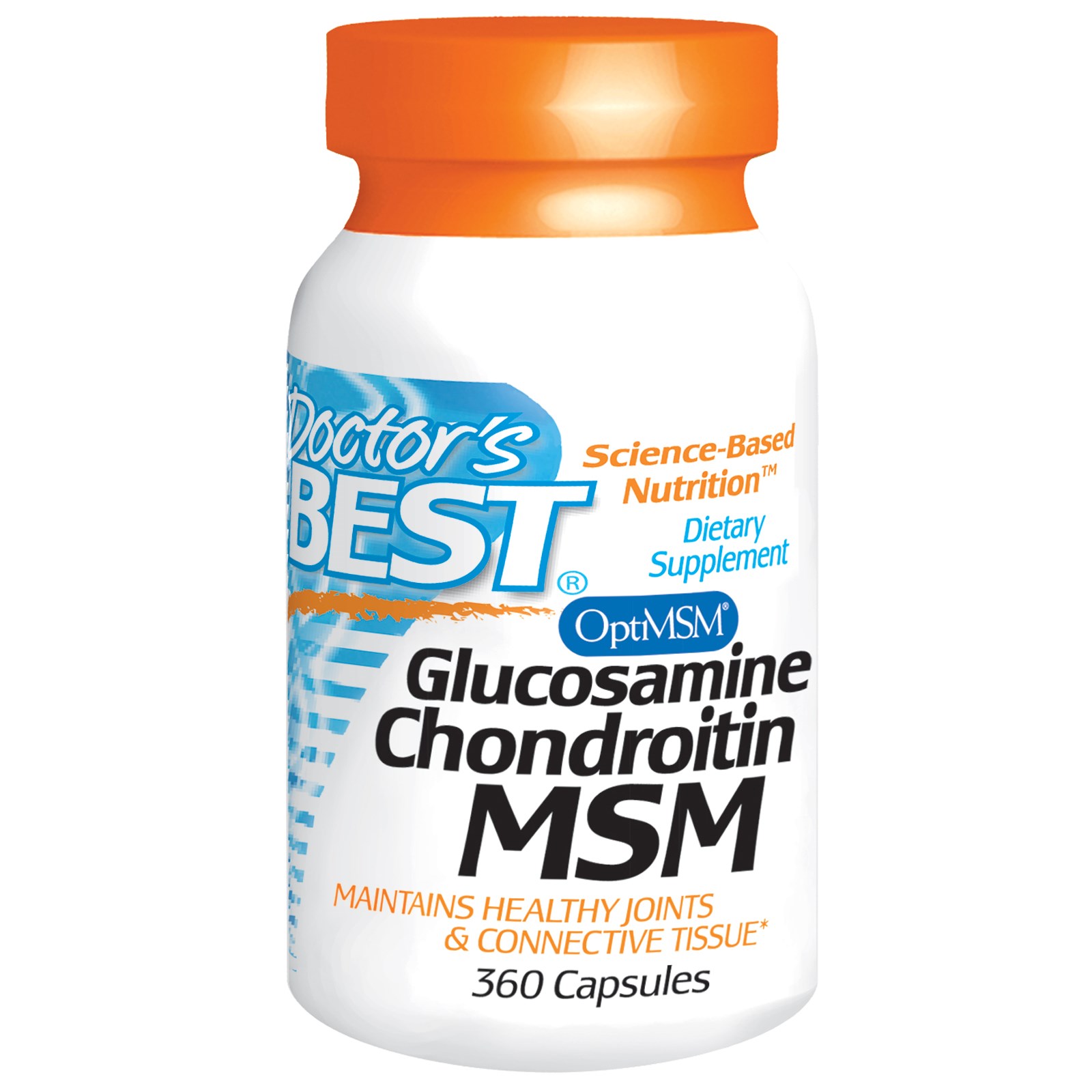 Image of Doctor&apos;s Best, Glucosamine Chondroitin MSM, 360 Capsules 