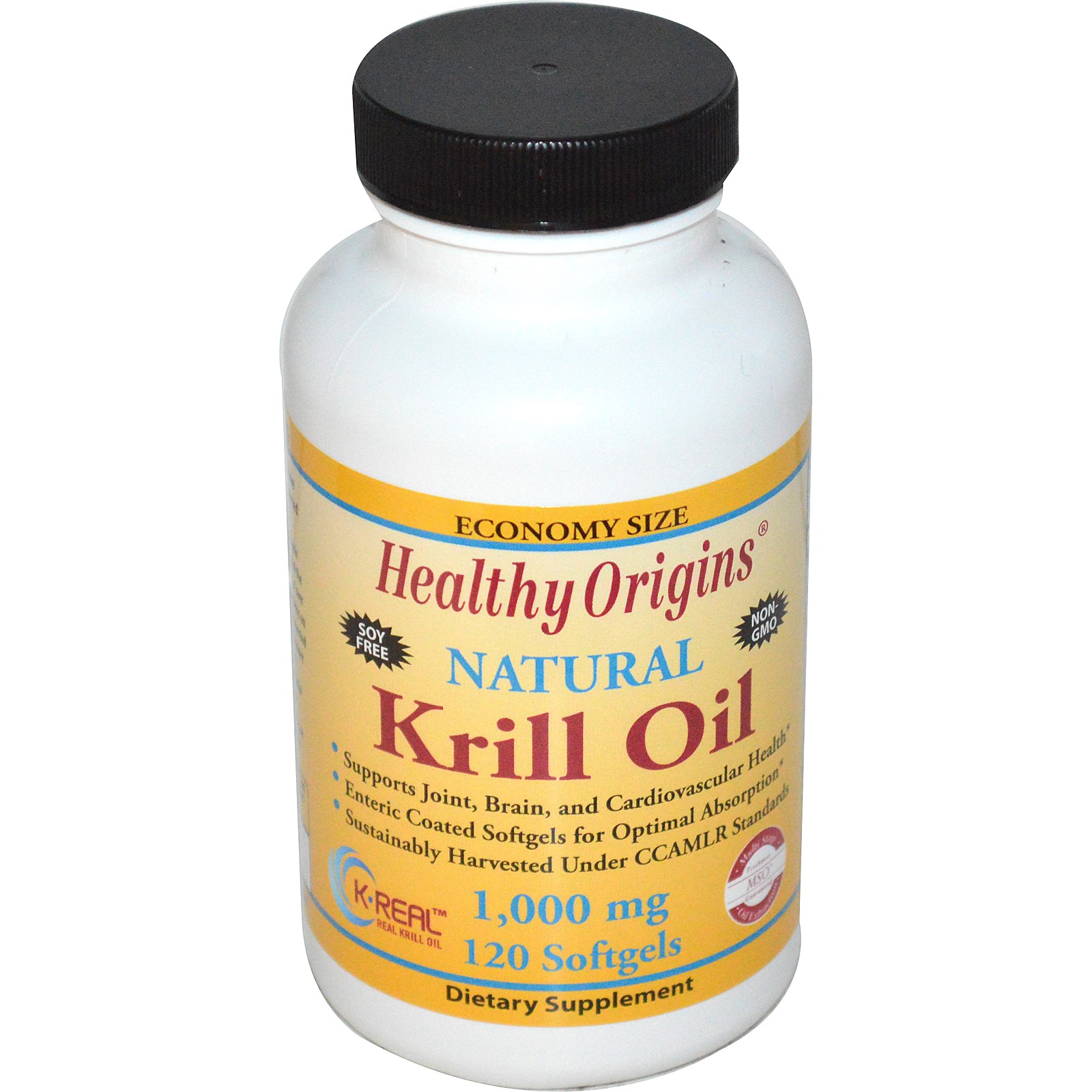 Image of Healthy Origins, Krill Oil, Natural Vanilla Flavor, 1,000 mg, 120 Softgels 