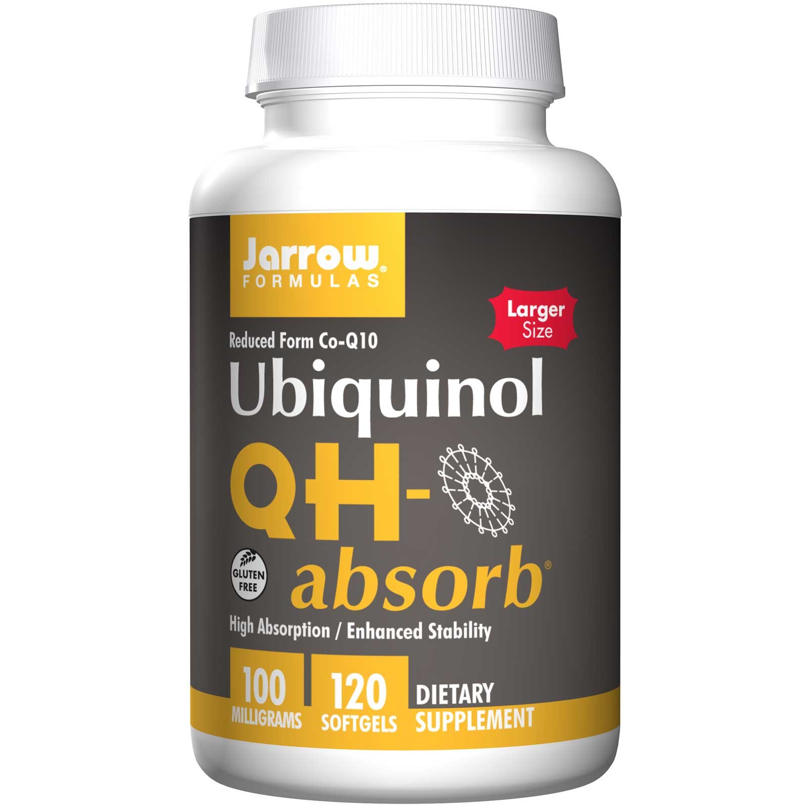 Image of QH-Absorb, Ubiquinol 100 mg (120 Softgels) - Jarrow Formulas 
