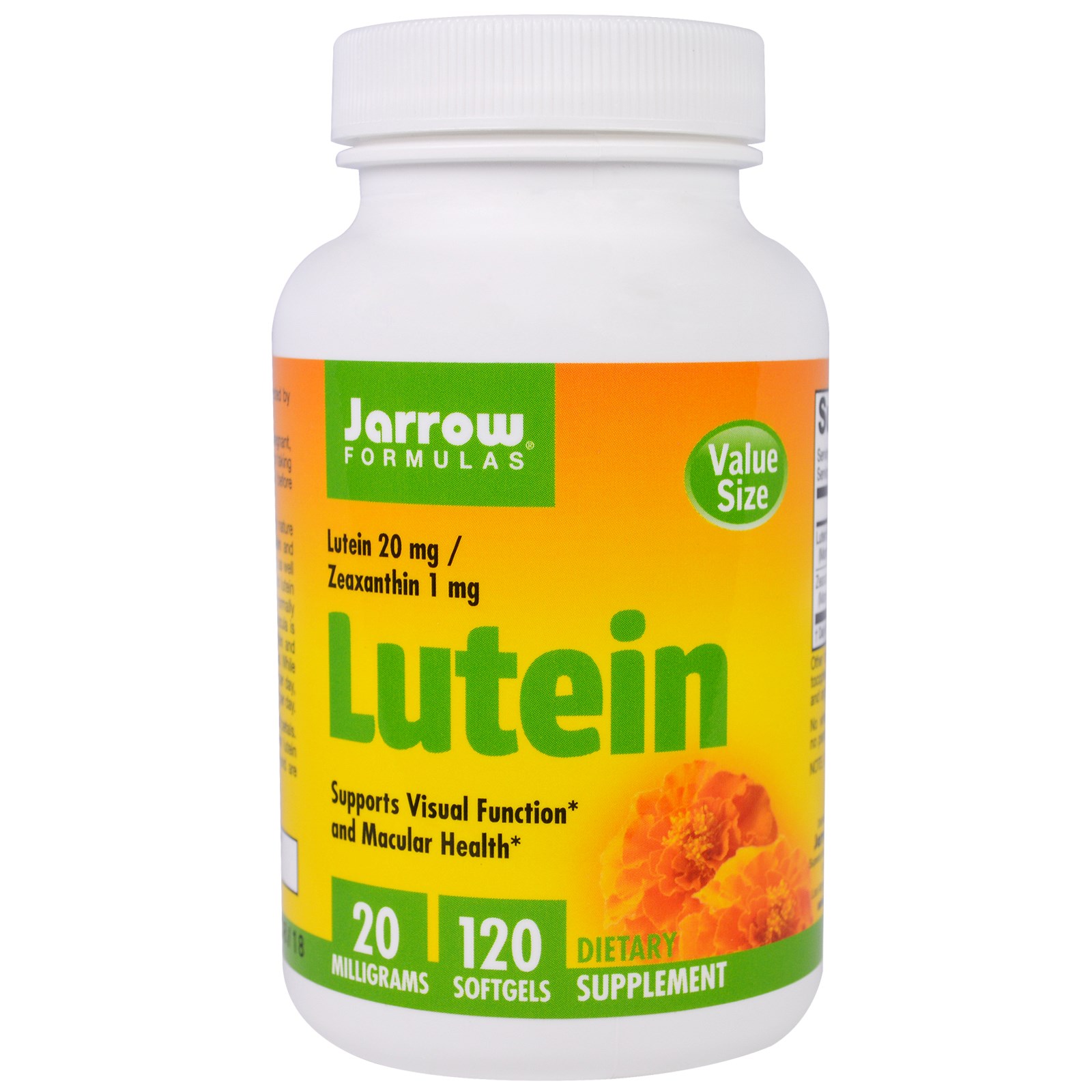 Image of Lutein 20 mg (120 Softgels) - Jarrow Formulas 