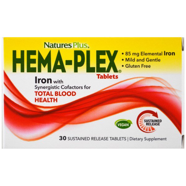 Image of Hema-Plex (30 Sustained Release Tablets) - Nature&apos;s Plus 