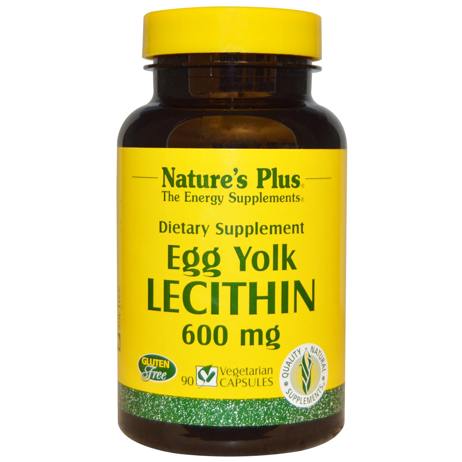 Image of Egg Yolk Lecithin, 600 mg (90 Veggie Caps) - Nature&apos;s Plus 