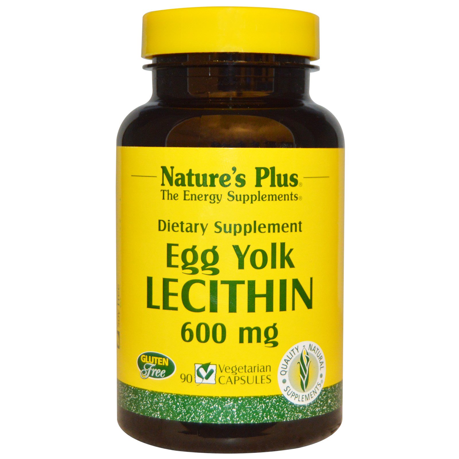 Image of Egg Yolk Lecithin, 600 mg (90 Veggie Caps) - Nature&apos;s Plus 