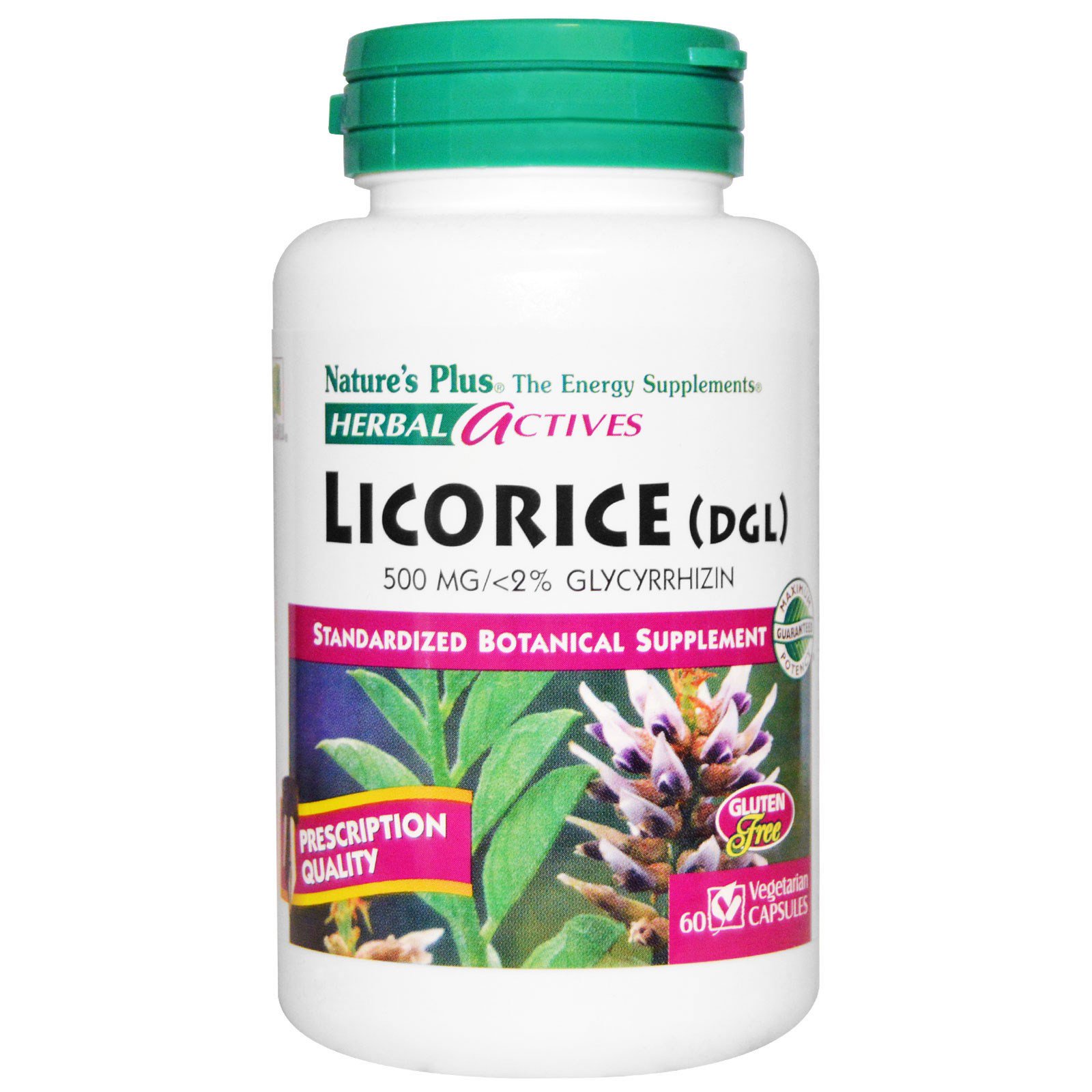 Image of Herbal Actives, Licorice (DGL), 500 mg (60 Veggie Caps) - Nature&apos;s Plus