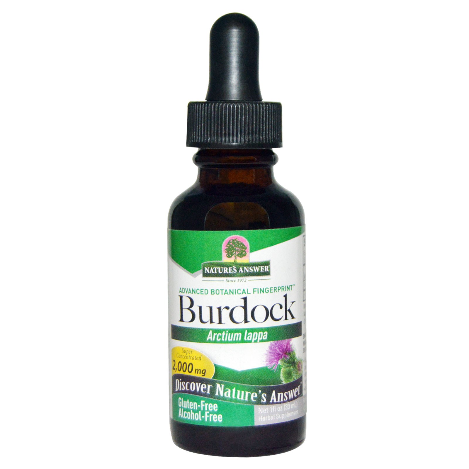 Image of Burdock, Alcohol-Free, 2000 mg (30 ml) - Nature&apos;s Answer 