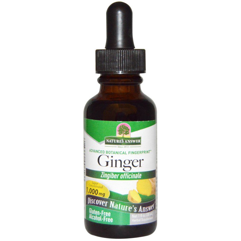 Image of Ginger, Alcohol-Free, 1000 mg (30 ml) - Nature&apos;s Answer 