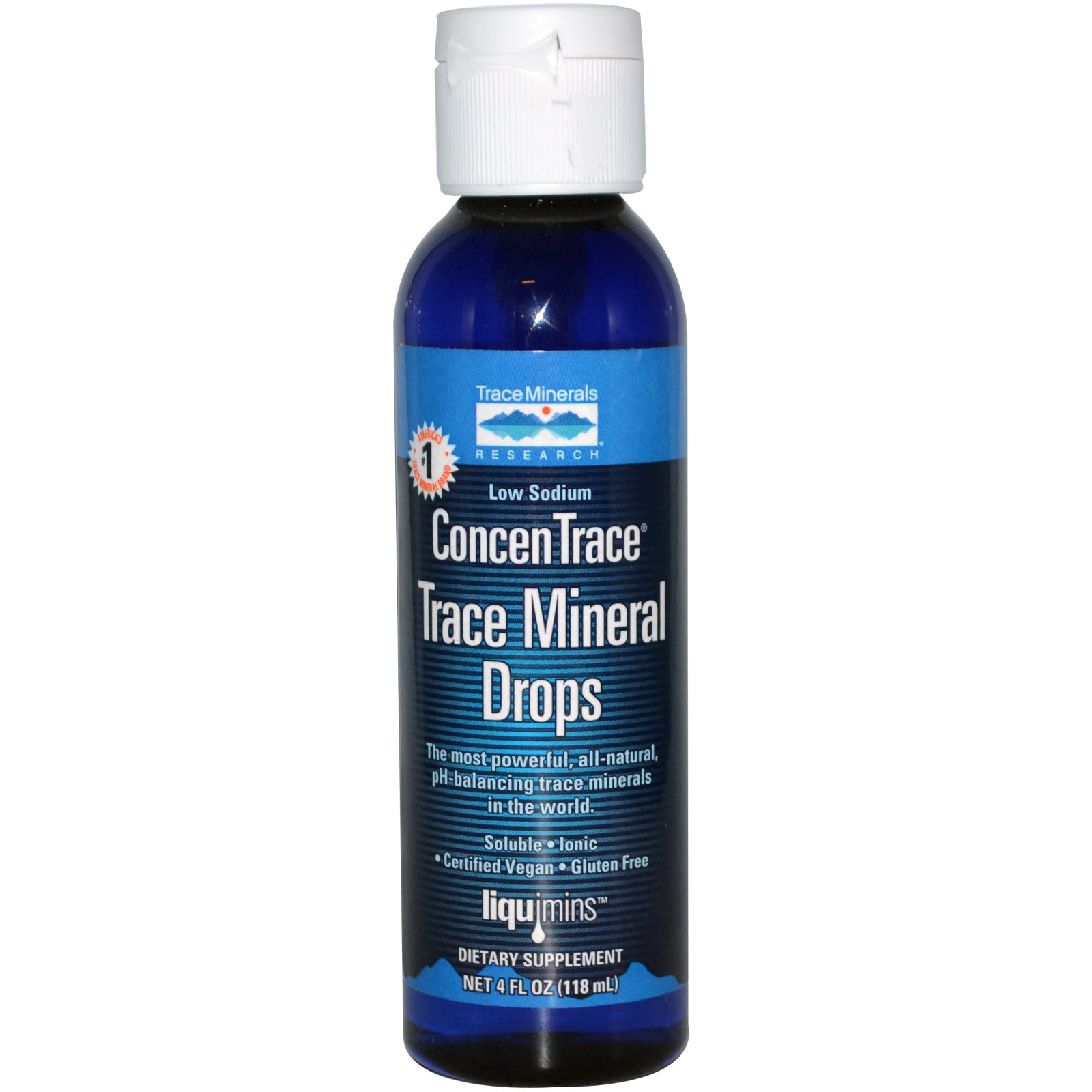 Image of Liquimins, ConcenTrace, Trace Mineral Drops (118 ml) - Trace Minerals Research 