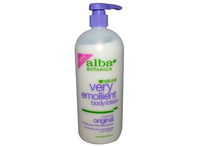 Image of Natural Very Emollient Body Lotion Unscented Original (907 g) - Alba Botanica