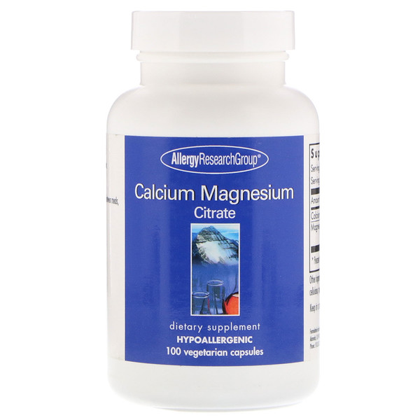 Image of Calcium Magnesium Citrate 100 Vegetarian Capsules - Allergy Research Group