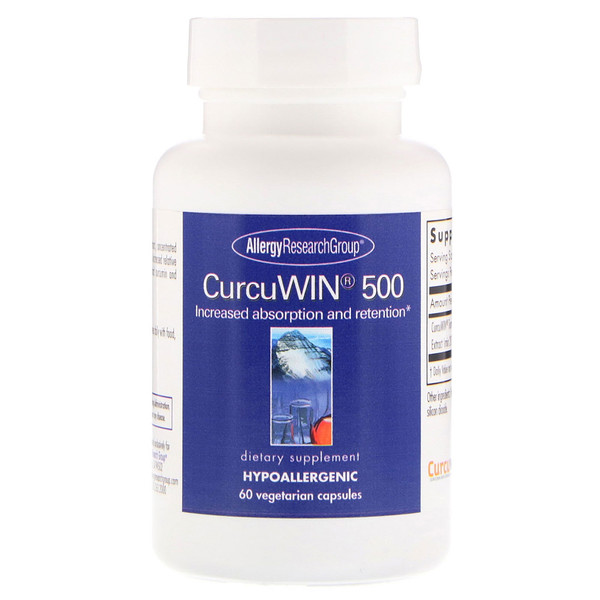 Image of CurcuWin 500 60 Vegetarian Capsules - Allergy Research Group 