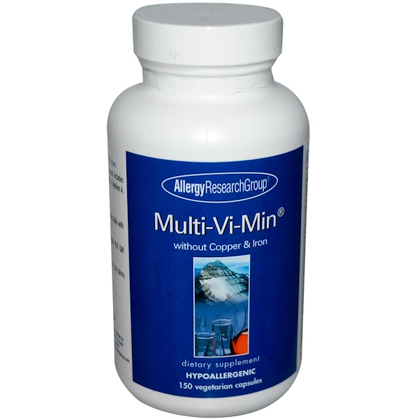 Image of Multi-Vi-Min without Copper & Iron 150 Veggie Caps - Allergy Research Group 