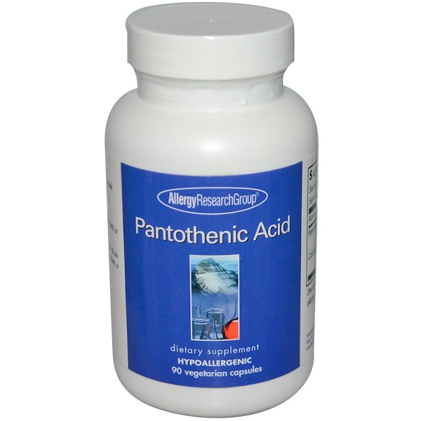 Image of Pantothenic Acid 90 Veggie Caps - Allergy Research Group 