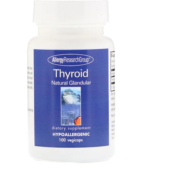 Image of Thyroid Natural Glandular 100 Vegetarian Capsules - Allergy Research Group