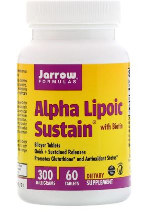 Image of Alpha Lipoic Sustain with Biotin 300 mg (60 tablets) - Jarrow Formulas