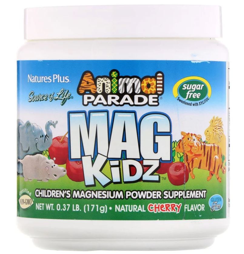 Image of Animal Parade - Mag Kidz - Children&apos;s Magnesium - Natural Cherry Flavor (171 grams) - Nature&apos;s Plus 