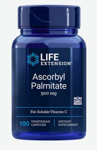 Image of Ascorbyl Palmitate 500 mg (100 Veggie Capsules) - Life Extension 