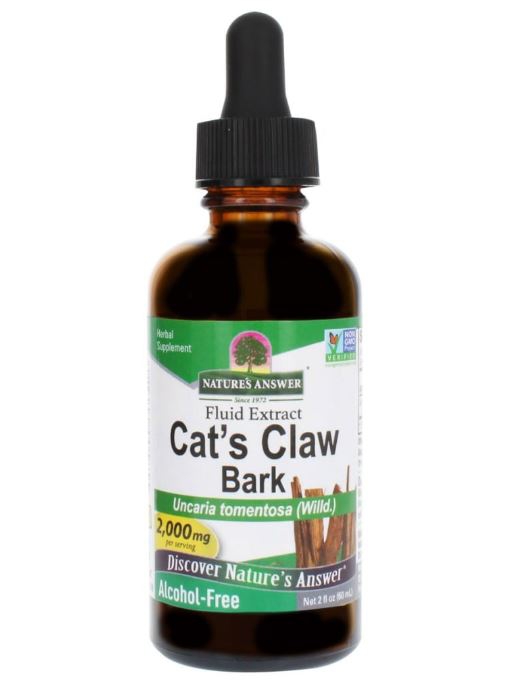 Image of Cat&apos;s Claw Inner Bark, Alcohol-Free, 2000 mg (60 ml) - Nature&apos;s Answer