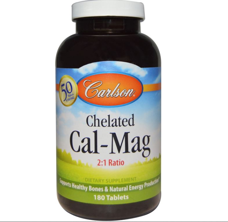 Image of Carlson Labs, chélaté Cal-Mag, 180 comprimés 