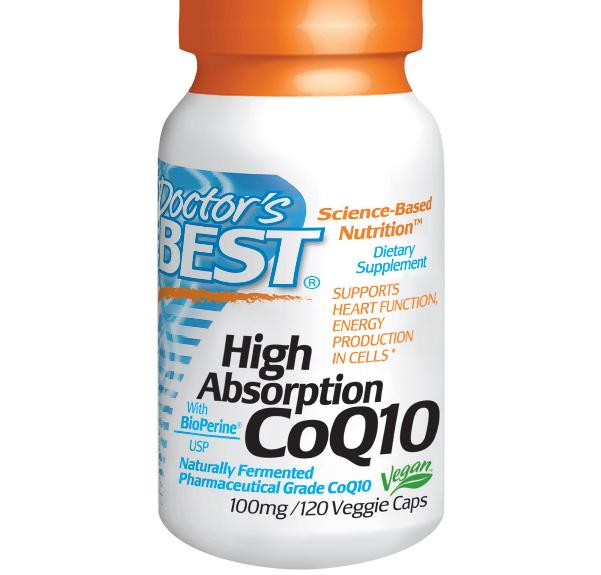 Image of Doctor&apos;s Best, haute Absorption CoQ10, 100 mg, 120 Veggie Caps 