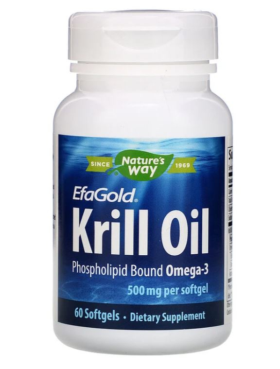 Image of Nature&apos;s Way, EfaGold huile de Krill 500 mg, 60 gélules 
