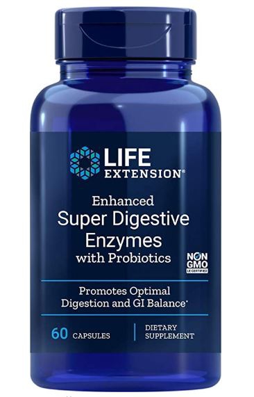 Image of Enzymes Super digestives améliorées avec probiotiques (60 capsules végétariennes)-extension de la vie 