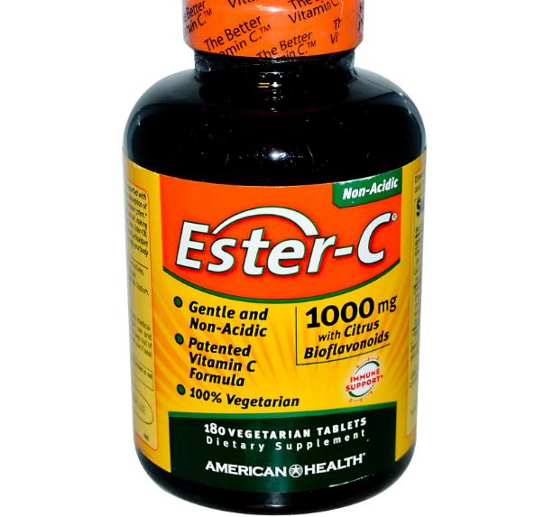 Image of American Health, Ester-C, 1000 mg avec bioflavonoïdes d&apos;agrumes, Veggie 180 comprimés 