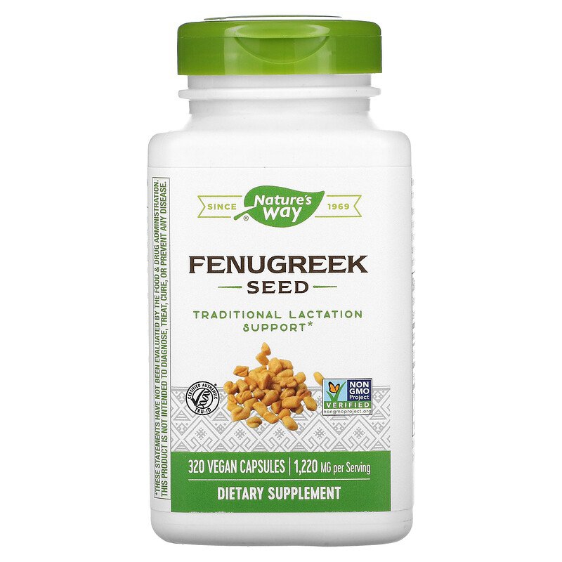 Image of Fenugreek Seed, 610 mg, (320 Vegan Capsules) - Nature&apos;s Way, 