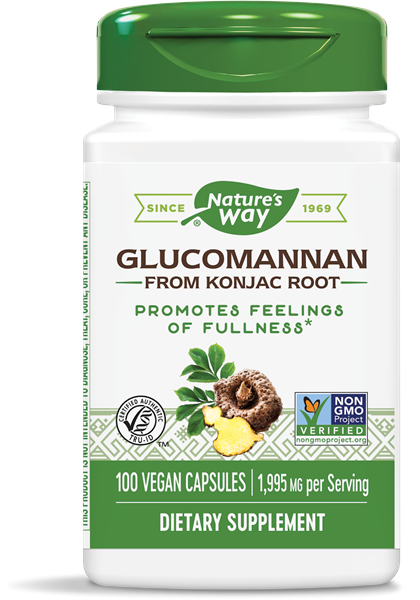 Image of Nature&apos;s Way, Glucomannane de Konjac racine 665 mg, 100 Vcaps 