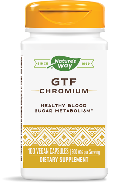Image of Nature&apos;s Way, Polynicotinate de chrome GTF, 100 Capsules