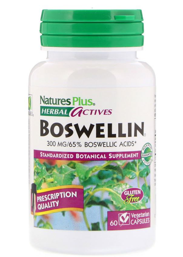 Image of Herbal Actives - Boswellin 300 mg (60 Vegetarian Capsules) - Nature&apos;s Plus 