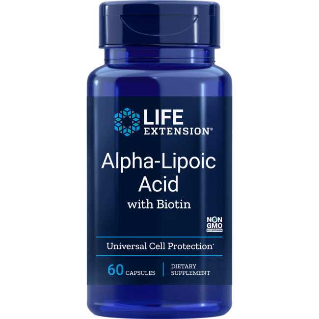 Image of Alpha-Lipoique Super Avec Biotine 250 mg - 60 Gélules - Life Extension