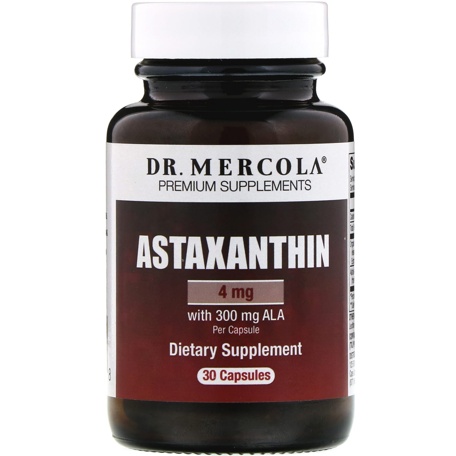 Image of Dr. Mercola, astaxanthine, Licaps 30 Capsules 