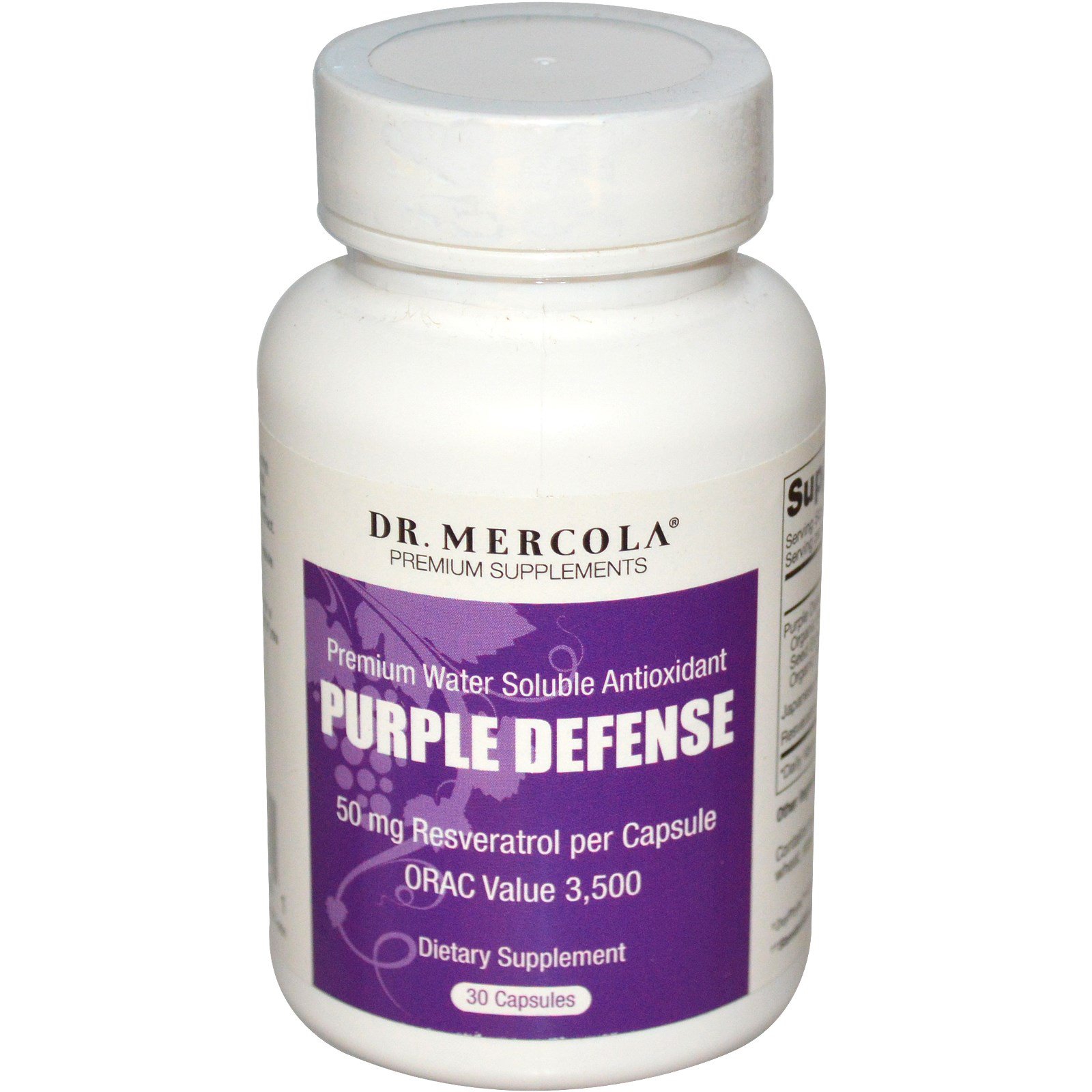 Image of Dr. Mercola, défense pourpre, prime d&apos;eau antioxydant Soluble, 30 Capsules 