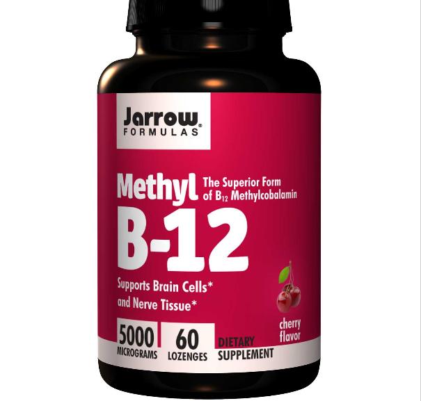 Image of Jarrow Formulas, méthyl B12, saveur cerise, 5000 mcg, 60 pastilles 