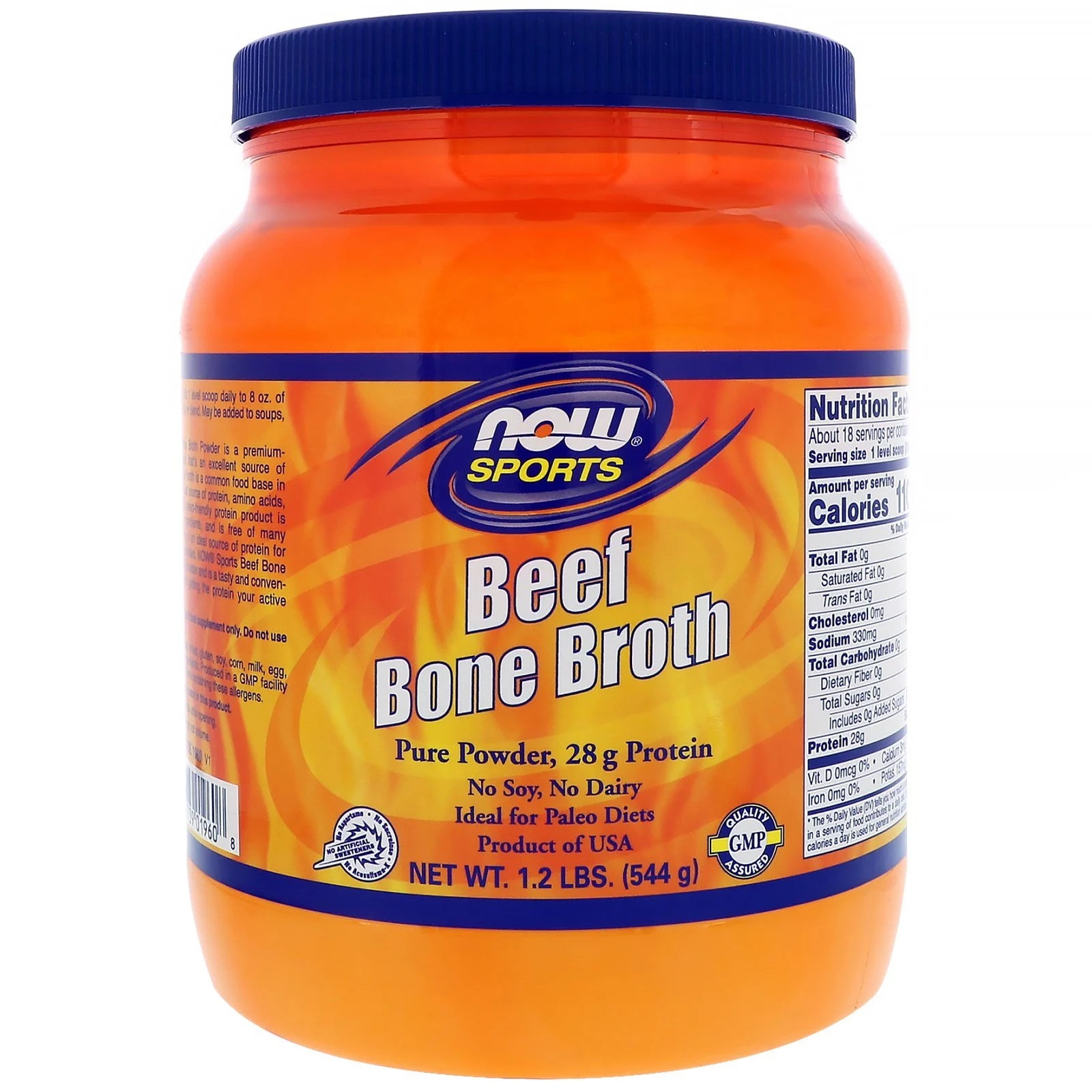 Image of Beef Bone Broth (544 gram) - Now Foods 