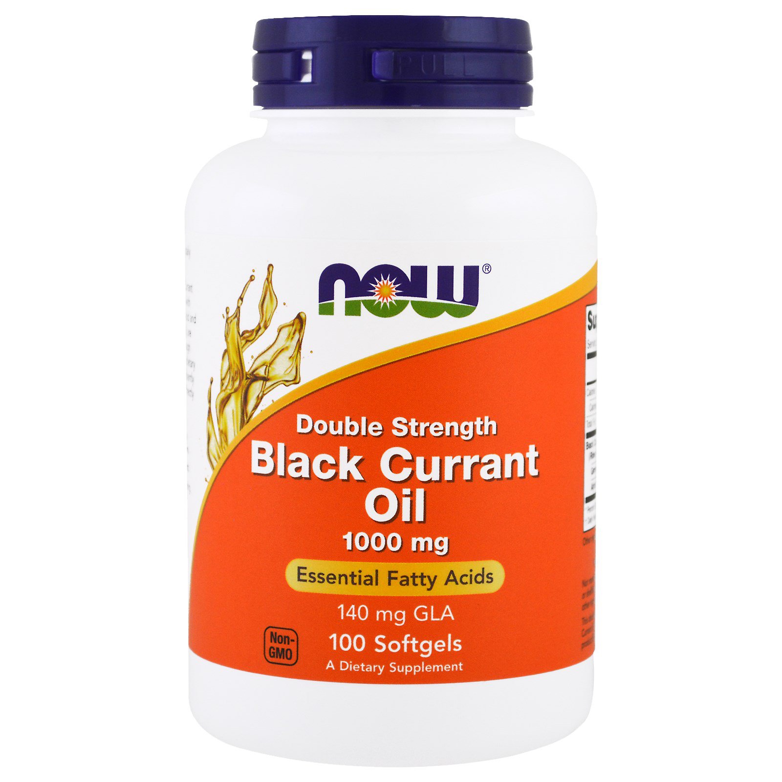Image of Black Currant Oil Double Strength 1000 mg (100 softgels) - Now Foods 